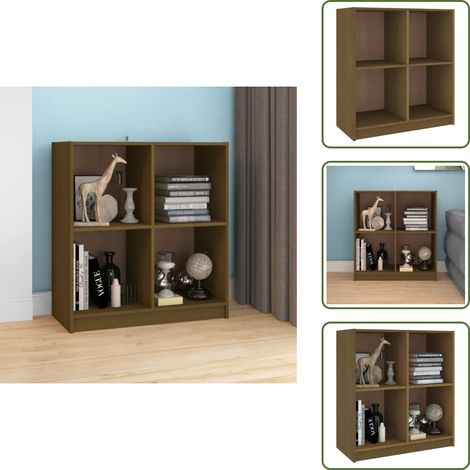 Buffet Marron miel 70x33x76 cm Bois massif de pin - Buffet En Bois - Buffet Moderne - Meuble Rangement - Commode - Bibliothèque (1/5)