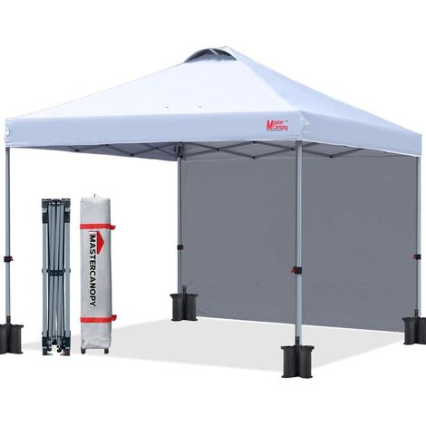 3x3m Pop up Pavillon Faltpavillon Festzelt Partyzelt mit Seitenwand (1/5)
