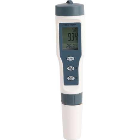 3-in-1-Wasserqualitätstester: TDS, pH, TEMP – Präzise und zuverlässig für schnelle Analysen ohne Batterien oder Reagenzien – Crezuo