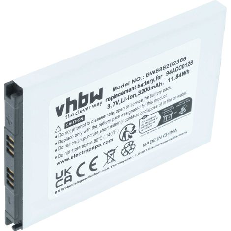 vhbw batteria compatibile con Datalogic Axist, DL-Axist computer portatile scanner (3200mAh, 3,8V, Li-Ion)