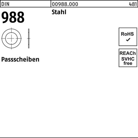 DIN 988 Passscheibe Stahl 20x32x1mm 1000 Stk