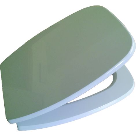 Abattant WC mode'le Emilia en bois et couche de polyester 34,7x47,5 cm abattant WC blanc