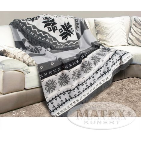Coperta in cotone moreno, con frange, misura 150x200 (1/2)