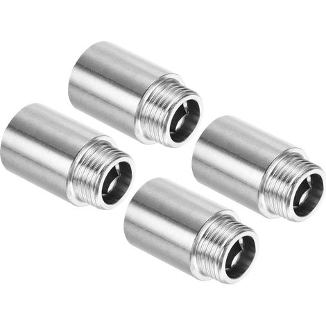 Rallonge de pommeau de douche, lot de 4, en acier inoxydable 201, filetage G1/2 mâle/femelle, raccord de tuyau de 40 mm de long. (1/5)