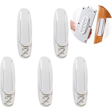 5 pezzi 10,3 x 4 cm Adesivi autoadesivi per prese elettriche, supporto per multiprese senza foratura, montaggio a parete (1/5)