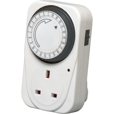 Minuterie 24 heures - Prise écoénergétique - Format standard - Programmable (1/5)