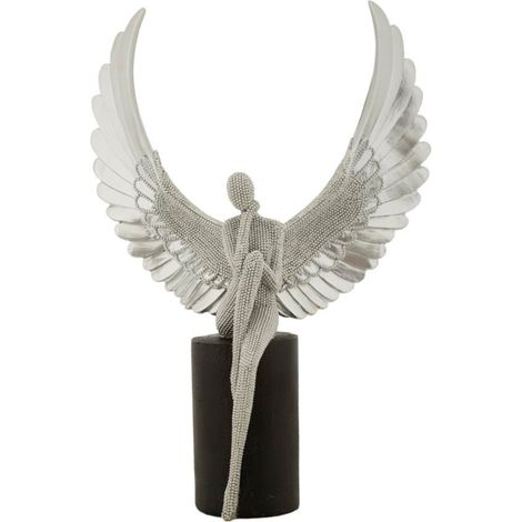 Scultura decorativa in resina argento, 24x8x34 cm – Statuetta Sparky (1/5)