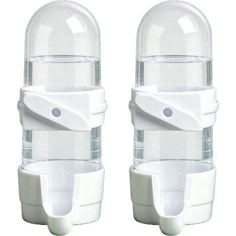 Abreuvoir automatique pour oiseaux - 2 pièces - À fermeture par - Abreuvoir à suspendre - Convient pour calopsittes, canaris, hérissons, hamsters, pigeons (1/5)
