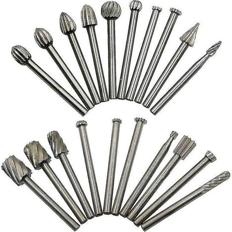 Set mit 20 Dremel-Bohrern, rotierenden Stahlschneidern, Hochgeschwindigkeits-Holzbearbeitungswerkzeugen (1/5)
