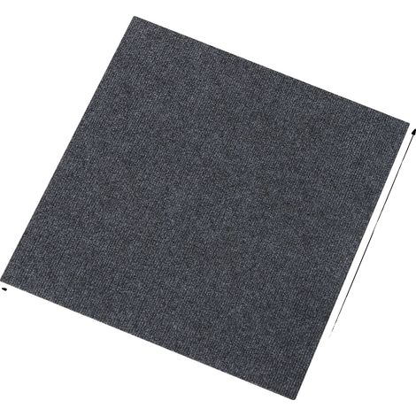 Dalles de moquette, design antidérapant, caractéristiques de réduction du bruit, Gris Foncé (1/5)