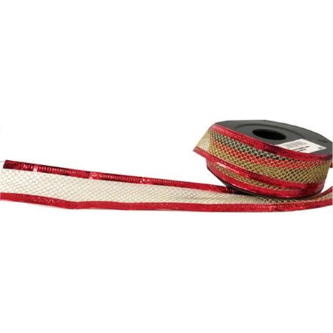Nastrino Kitrete Rosso - Oro Mm40X10Mt.38693 X1