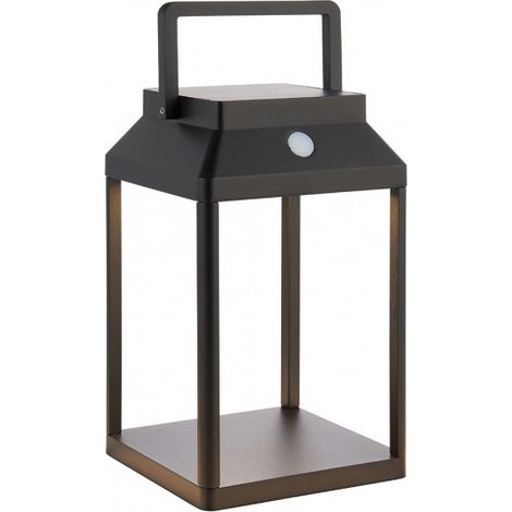 Endon Linterna Lampe de table LED à énergie solaire à intensité variable, tactile moderne, capteurs de mouvement et de nuit PIR, blanc chaud, IP44 (1/5)