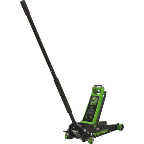 Sealey 3040AG Premier Low Profile Trolley Jack with Rocket Lift 3 Tonne - Green (1/2)
