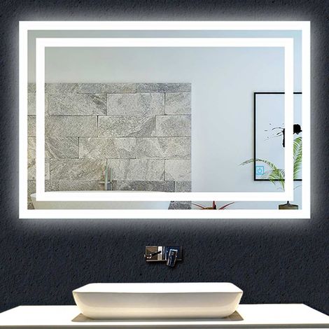 LED Badspiegel 60x50 cm TOUCH-Schalter Kaltweiß
