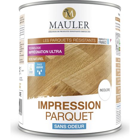 MAULER - Impression Parquet - 1L - Incolore - Sans Odeur - Durcit et Renforce Le Bois de Vos Parquets, Planchers et Escaliers