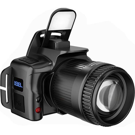 Phares USB d'extérieur, phares de pêche, phares à zoom à trois vitesses, phares USB pour vélo (1/5)