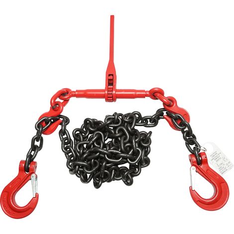 Catena di Ancoraggio con Tenditore a Cricchetto, Capacità di carico 10 tonnellate, lunghezza catena 4 metri, spessore maglia Ø 13 mm. (1/5)