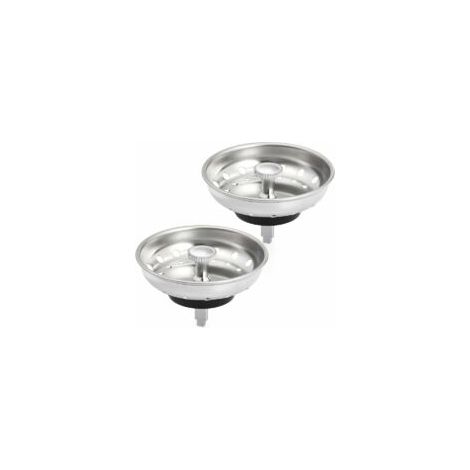 Tapón de fregadero de acero inoxidable - Colador universal para fregadero (diámetro: 80 mm), tapón de desagüe con 18 ranuras, rejilla antiatascos para fregadero, cesta de desagüe rápido de acero inoxi
