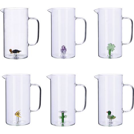 Ad Trend Caraffa con Decoro Assortito 3D 1,2 Lt Vetro Trasparente 1 Pz