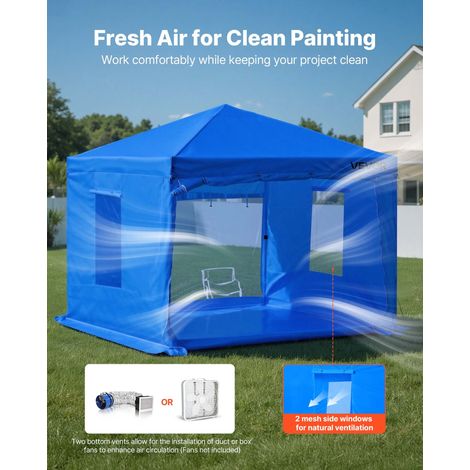 Cabine de Peinture Portable de 293x293x181 cm Tente de (1/5)