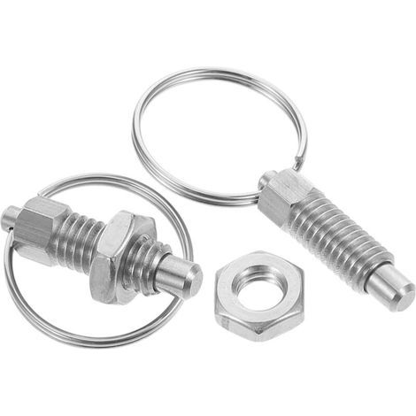 Molla di pressione regolabile a 10 elementi con anello per asse: perno di bloccaggio M6 in acciaio inox per attrezzature per l'allenamento della forza. Raccordo a innesto rapido per la riparazione del (1/4)
