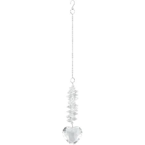 Boule de Cristal Attrape-Soleil en Forme de Cœur en Acrylique Durable - Décoration Murale pour Fenêtre, Bureau et Maison (1/5)