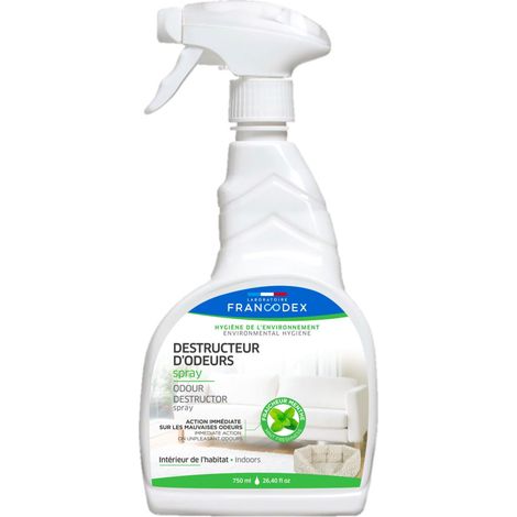 Destructeur d'odeur spray 750 ml fraicheur menthe pour l'habitat - Francodex (1/2)