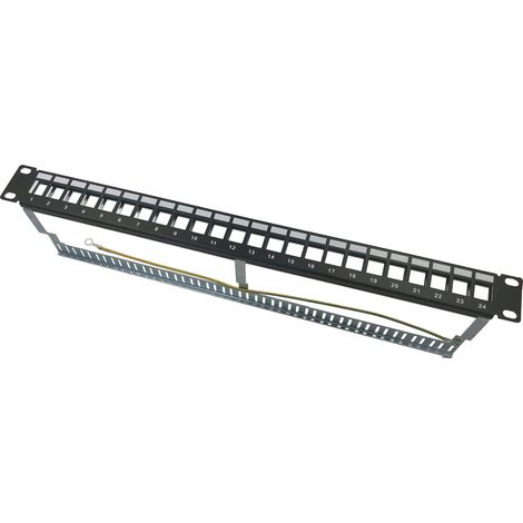 Panneau 24 ports pour RJ45 1 unité, vide