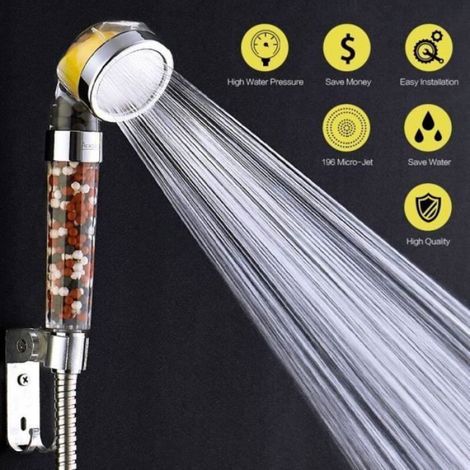 Pommeau De Douche - Filtre Vitamine C - Anti-Chlore Et Anti-Calcaire - Haute Pression - Économie D Eau - 1 Pièce (1/4)