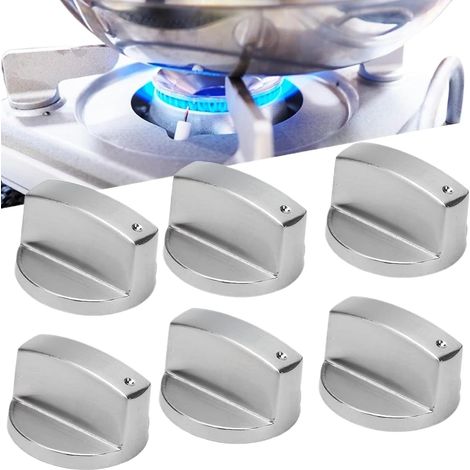 manopole per fornelli in metallo, manopole universali per fornelli e forni, accessori di ricambio per fornelli a gas e forno, 6 mm (1/5)