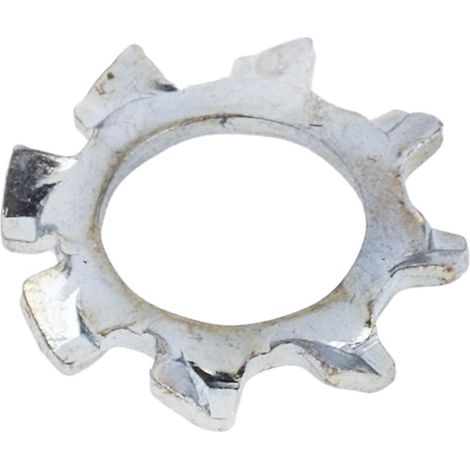 Rondelle grower à dents externes, pour vis M4, Acier Galvanisé brillant ( Prix pour Sachet de 250 )