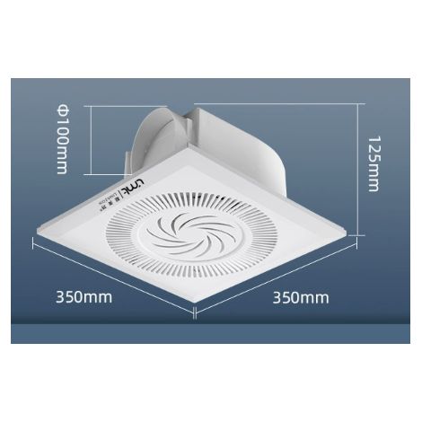 Ventilateur d'extraction plafond 12 pouces BPT-01T pales hélicoïdales, encastrement 300×300mm 38W pour grande salle de bain et local commercial (1/5)