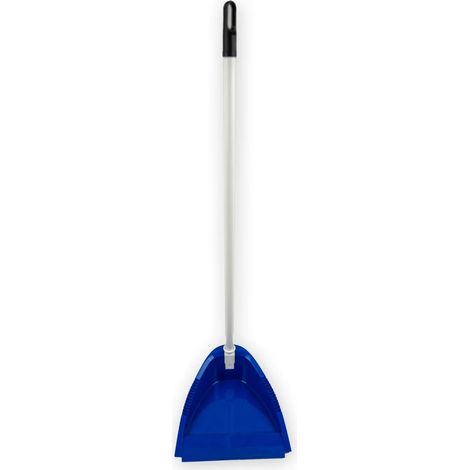 Recogedor Plegable Antivuelco Azul con Palo Metálico