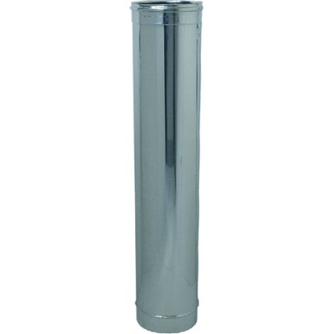 Rauchrohr 8 cm, 100x8x8 in Edelstahl