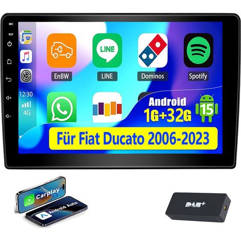 Autoradio Android 15 avec DAB+ pour Fiat Ducato (2006-2023) - GPS, Wi-Fi, Bluetooth, RDS - 1+32G DAB+