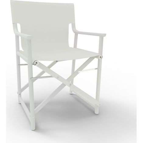 Chaise pliante Boss Resol plastique blanc - Lot de 2
