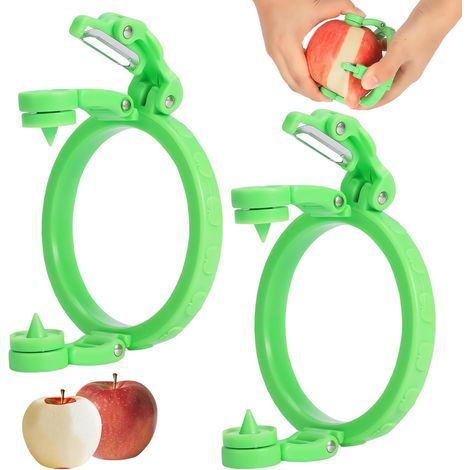 Peeler de pommes de rotation portatif, Peeler portatif de 2PCS pour poire de pommes, Peeler de poires de pommes rotatives manuel pliable (1/5)