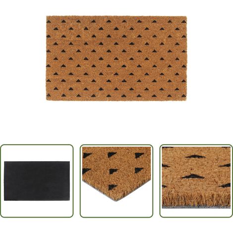 Tapis de sol - Tapis de porte naturel 45x75 cm fibre de coco touffeté (1/5)