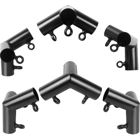 Raccord de Tube Ø 35mm, Raccord de Tuyau d'acier allié, Accessoires pour Construire Le Cadre du Carport Auvent Voiture Tente de Fêtes Stockage Tonnelle, Style de 4 Piliers (1/5)
