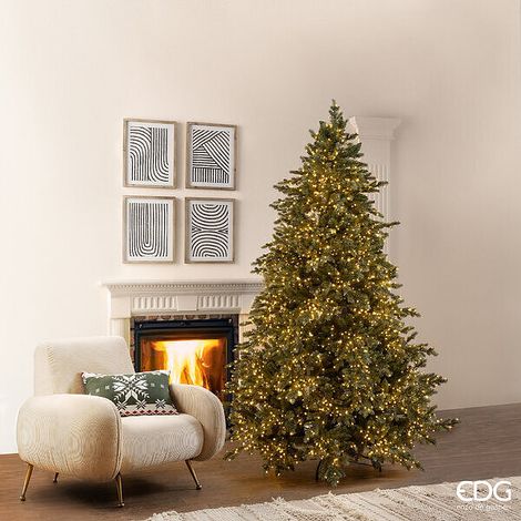 EDG Albero di Natale Pino Argentato 5.000Miniled H.240 D.166 Ip44 C4