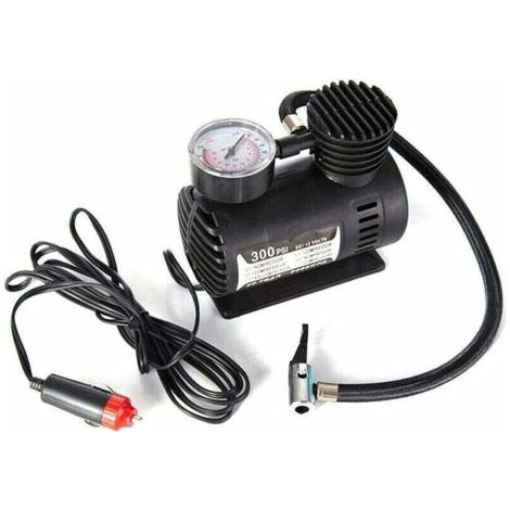 Gonfleur,Voiture Mini pompe de gonflage électrique Portable pneu gonfleur d'air 300PSI Auto compresseur pompe pour voiture moto basket-ball