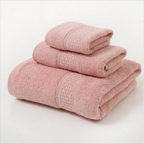 3 pièces Serviette de bain carrée, coton doux, 45 g, usage voyage et hôtel (1/5)