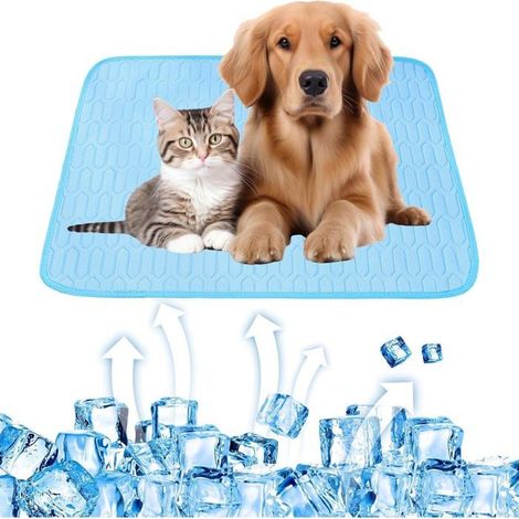 Tapis rafraîchissant - KZQ - 100x70 cm - Lavable - Antidérapant - Confort optimal pour chien (1/5)