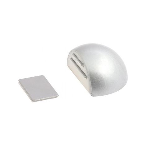 Fermaporta Adesivo con Fermo Magnete Cromo Opaco (1/3)