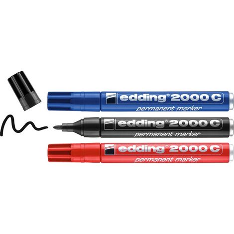 Set di 3 pennarelli indelebili EDDING E-2000 assortiti SANS MARQUE (1/5)