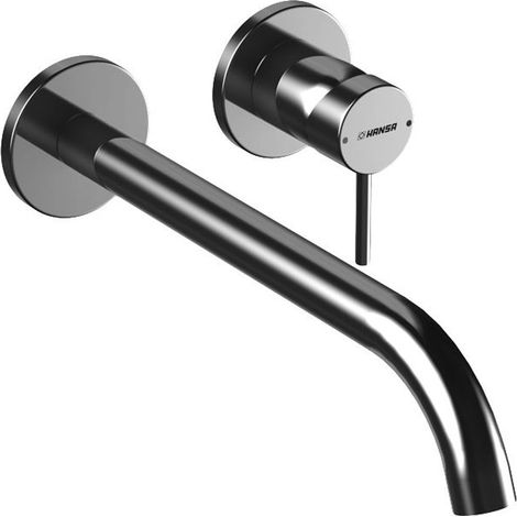 HANSA Mezclador monomando, set de montaje final para grifo de lavabo HANSAPUBLIC 5796 Roseta redonda alcance 300 mm cromo, 57962171