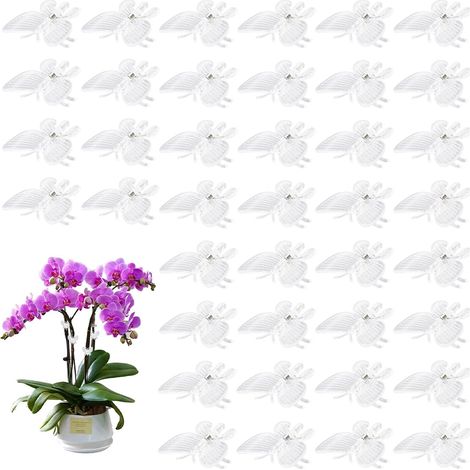 Lot de 40 Mini Pinces à Orchidées, 3cm Attache Tomates Clips, Orchidées Pinces de Support, Clip en Plastique Sécurisé pour Plantes, Pinces Supports Tige Plante pour Orchidées, pour Plantes Grimpantes (1/5)