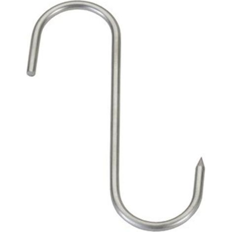 Crochets de boucher en acier inoxydable 18/8 – Longueur 16 cm – Blister de 3 unités – Résistance à la corrosion pour cuisine professionnelle (1/2)