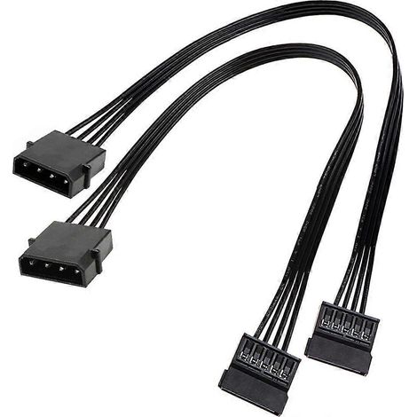 Molex IDE 4 Pin Male to 15 Pin Female SATA Power Converter,2 Pack-- (1/5)