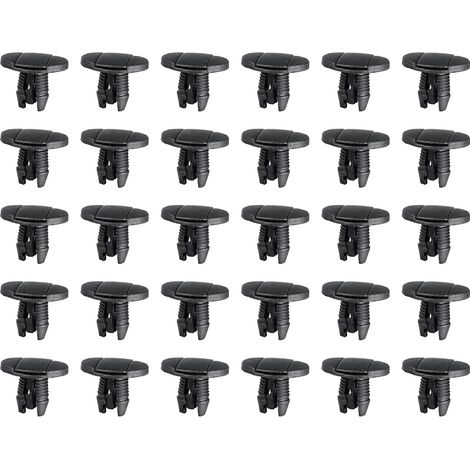 Lot de 30 Clips de Fixation Parechocs, Rivets en Plastique Attaches, Clips Voiture pour Panneaux de Porte, Garnitures et Protections, Compatible avec (1/5)